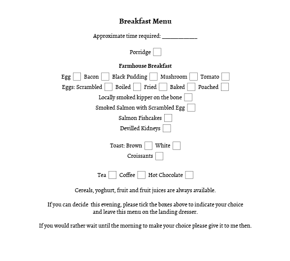 Image for Breakfast Menu